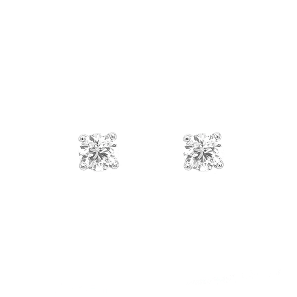 Gold Earrings with Diamonds
