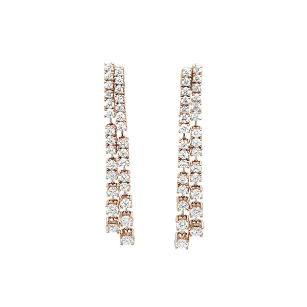 Gold Earrings with Diamonds