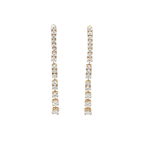 Gold Earrings with Diamonds
