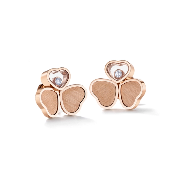 Gold Earrings Chopard Happy Hearts 83A083-5701