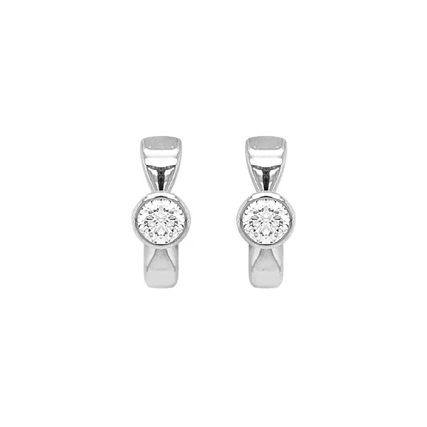 Gold Earrings with Diamonds