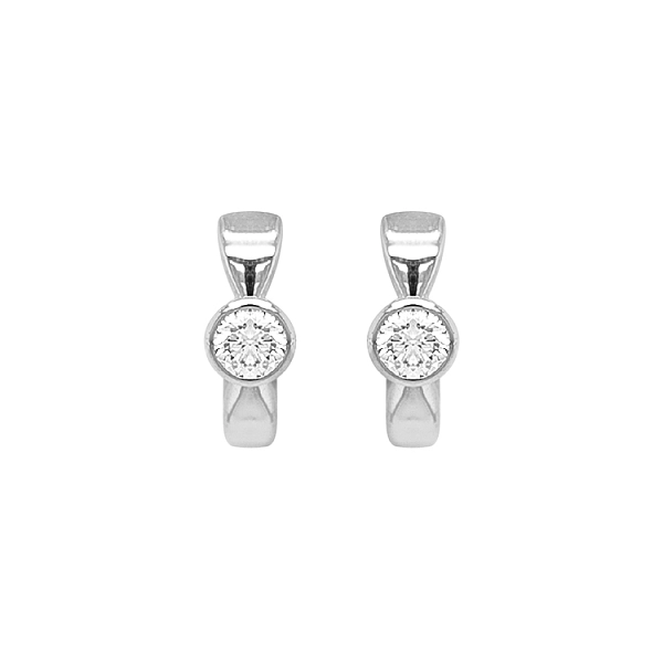 Gold Earrings with Diamonds