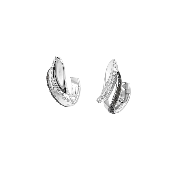 Gold Earrings with Diamonds
