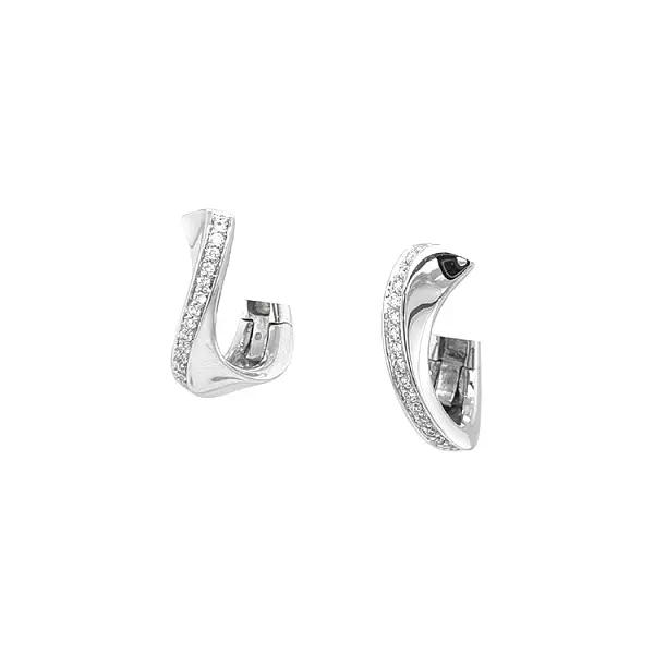 Gold Earrings with Diamonds