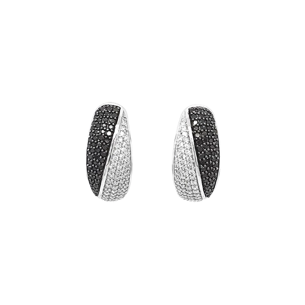 Gold Earrings with Diamonds