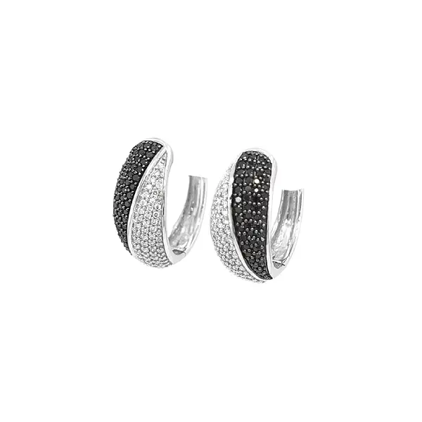 Gold Earrings with Diamonds