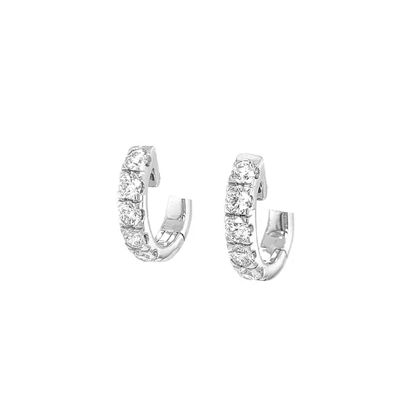 Gold Earrings with Diamonds