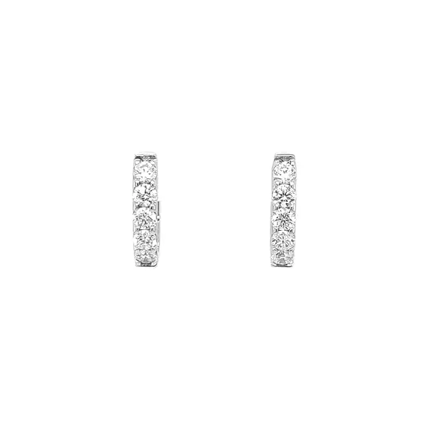 Gold Earrings with Diamonds