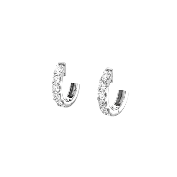 Gold Earrings with Diamonds
