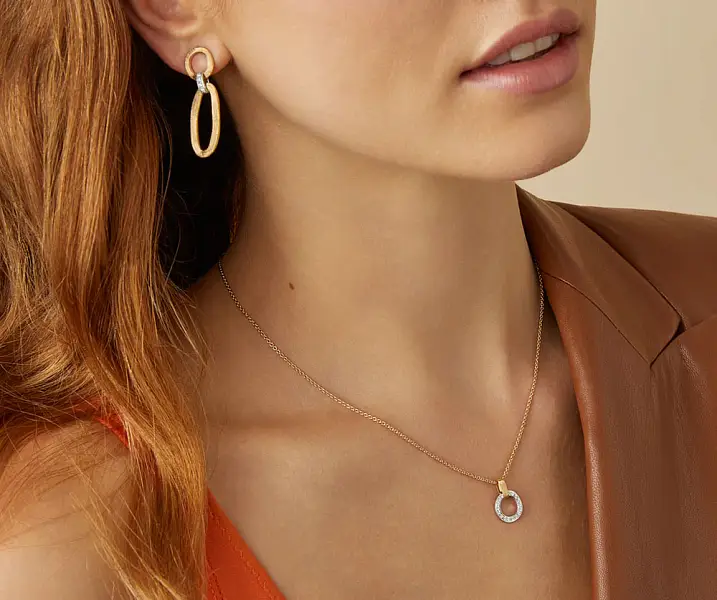 Gold Earrings Marco Bicego Jaipur Link OB1811 B YW