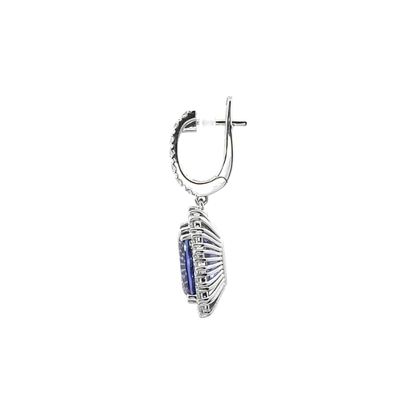 Diamond Earrings with Tanzanite