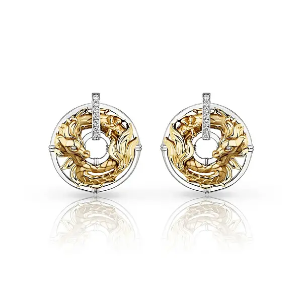 Gold Earrings Carrera y Carrera New Shanghai Mini