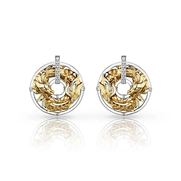 Gold Earrings Carrera y Carrera New Shanghai Mini
