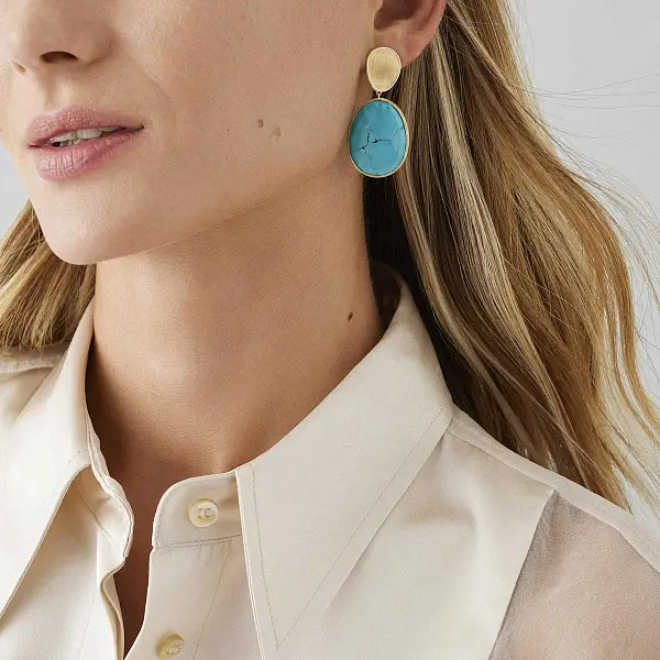 Gold Earrings Marco Bicego Lunaria OB1404 TUM01 Y