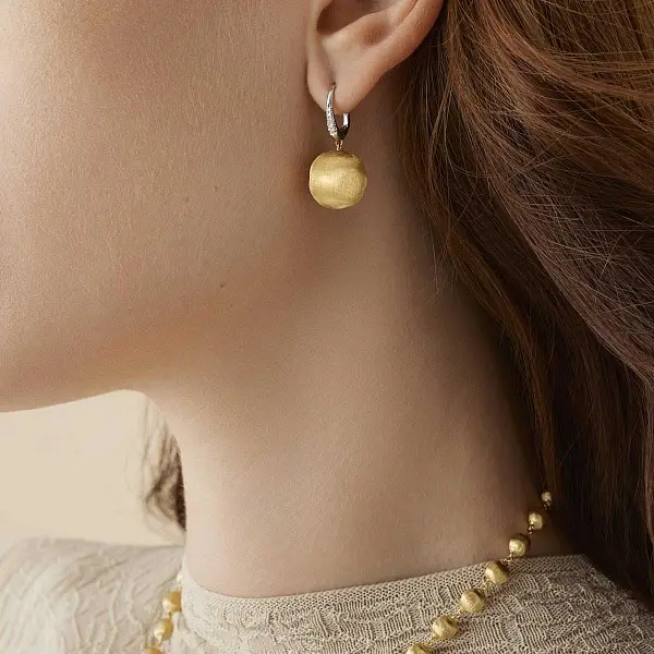 Gold Earrings Marco Bicego Africa OB1884-M B YW Q6