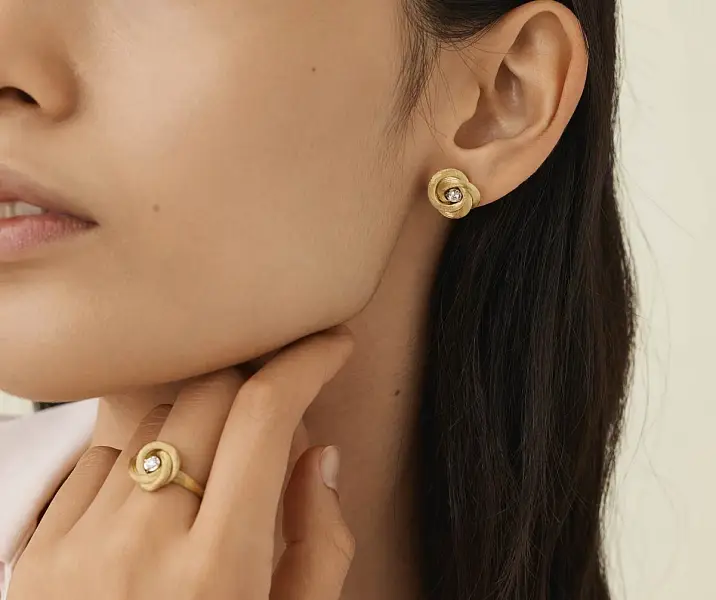 Gold Earrings Marco Bicego Jaipur Link OB1841 B YW Q6