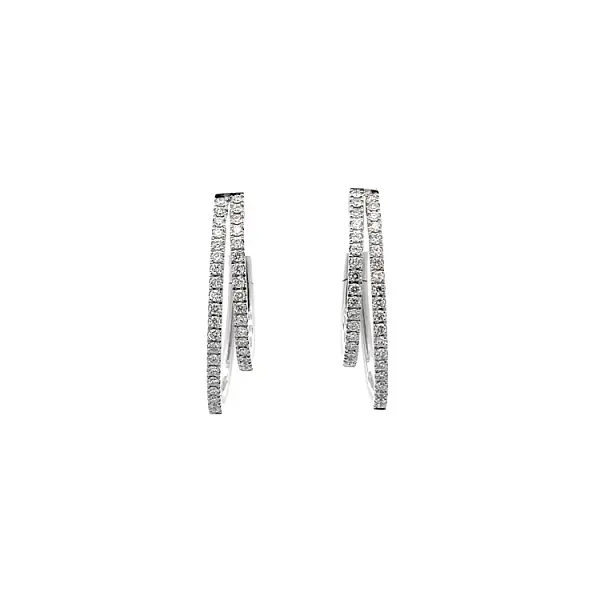 Gold Earrings with Diamonds