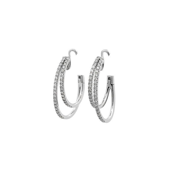 Gold Earrings with Diamonds