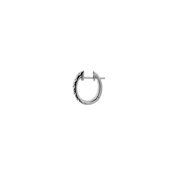 Gold Earrings Semi-circles Diamonds