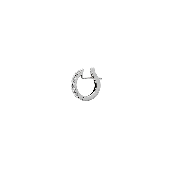 Gold Earrings Semi-circles Diamonds