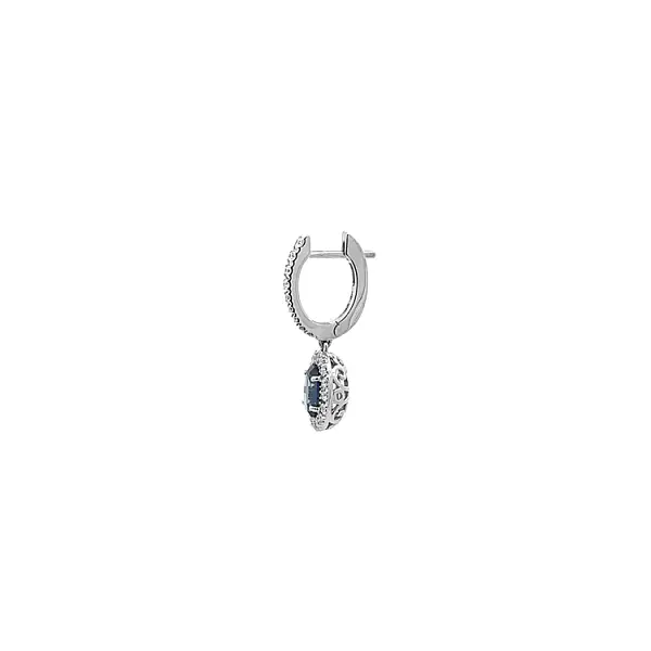 Gold Earrings Sapphire and Diamonds