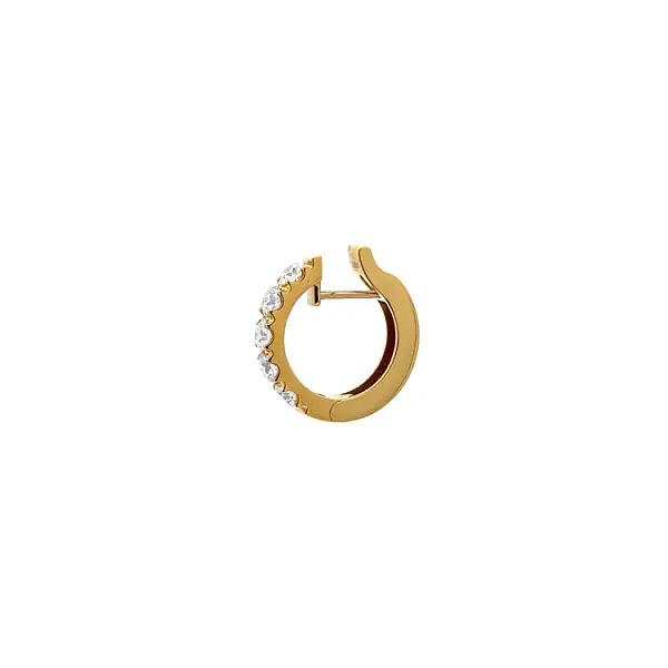 Gold Round Earrings Diamonds