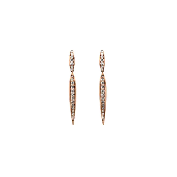 Gold Hanging Earrings Diamonds