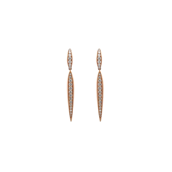 Gold Hanging Earrings Diamonds