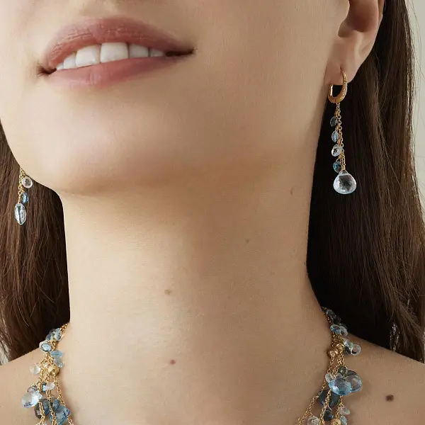 Gold Earrings Marco Bicego Paradise OB1743-MB TP01 Y