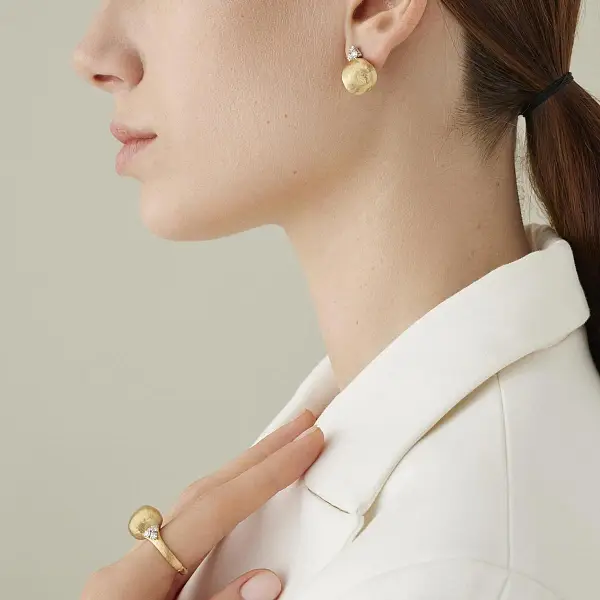 Gold Earrings Marco Bicego Afica OB1880 B YW Q6
