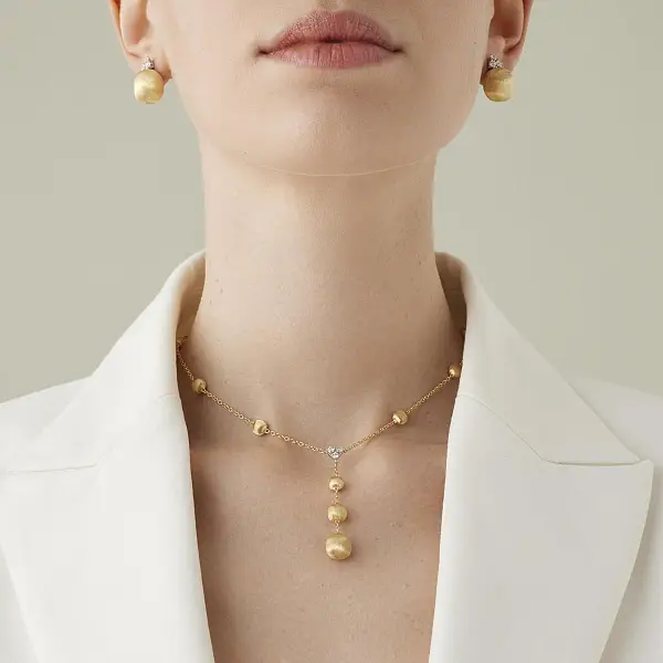 Gold Earrings Marco Bicego Afica OB1880 B YW Q6