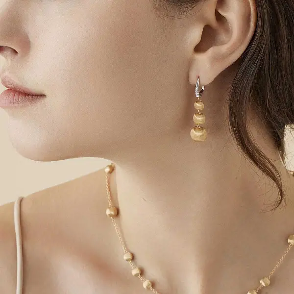 Gold Earrings Marco Bicego Africa OB1885-M B YW Q6