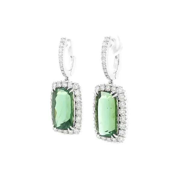 Elegance of Green Tourmalines in Combination with Diamonds