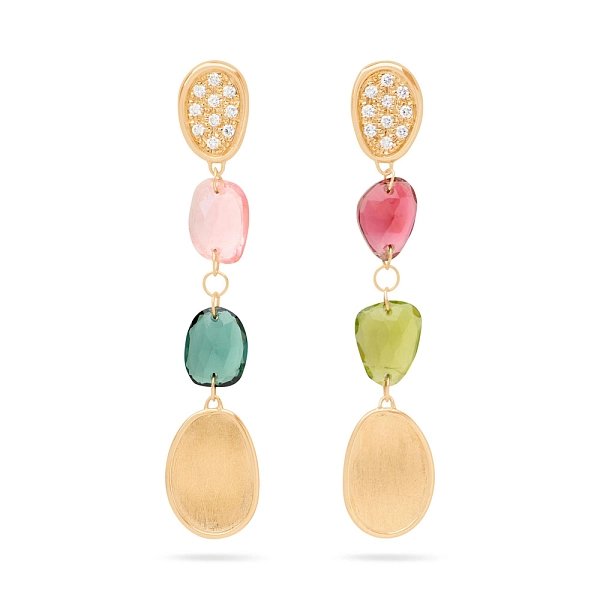 Gold Earrings Marco Bicego Lunaria Color OB1899-B TM01 Y