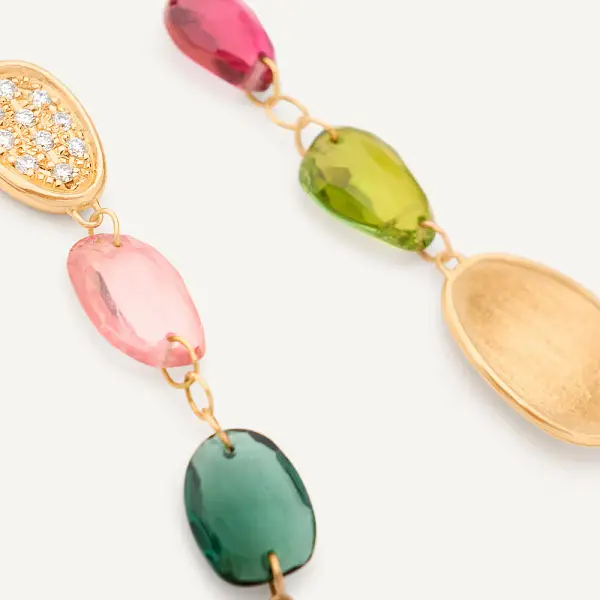 Gold Earrings Marco Bicego Lunaria Color OB1899-B TM01 Y