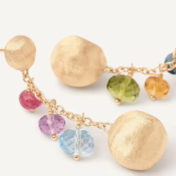 Gold Earrings Marco Bicego Africa Gemstones OB1860 MIX02 Y