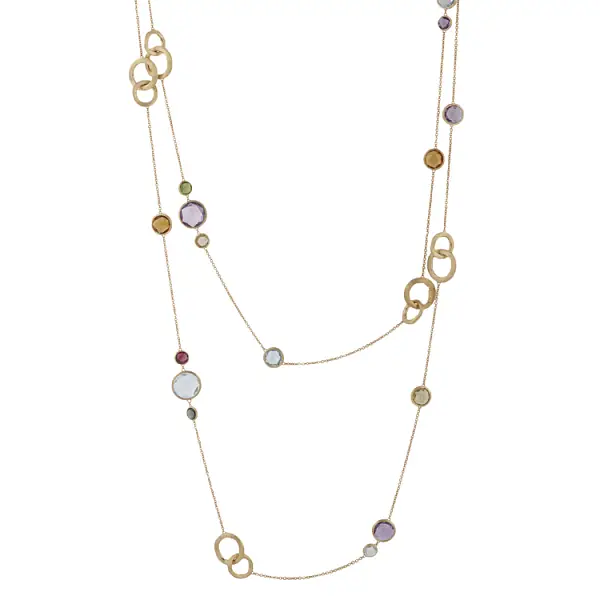 Gold Necklace with Semi Precious Stones Marco Bicego Jaipur