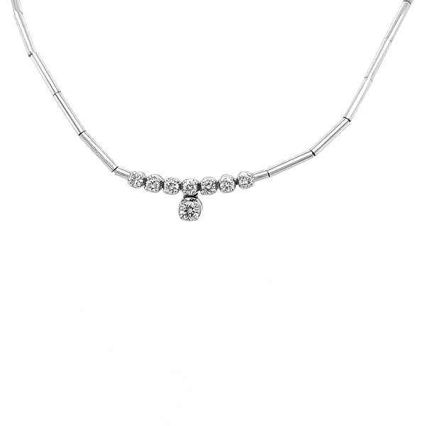 Gold Necklace with Diamonds