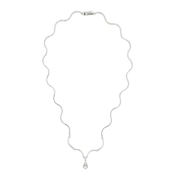 Gold Necklace with Diamonds