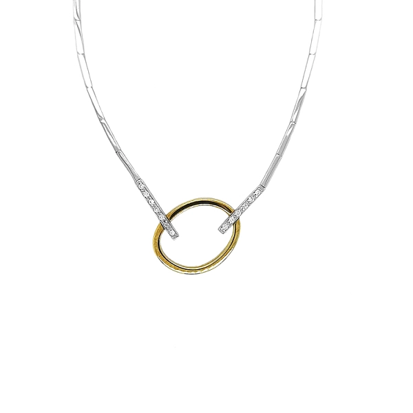Gold Necklace with Diamonds