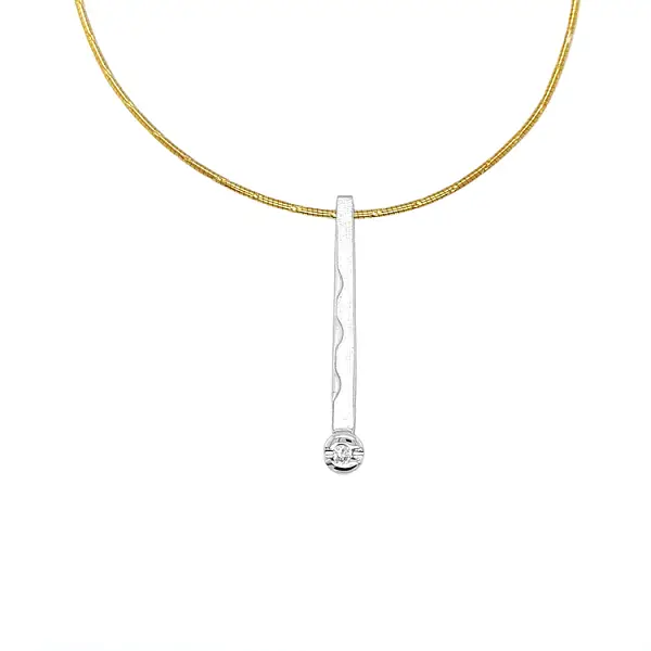 Gold Necklace with Diamond