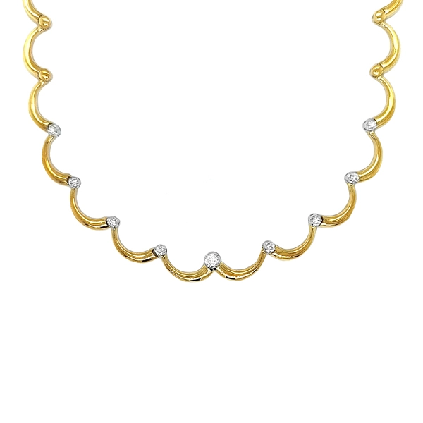 Gold Necklace with Diamonds