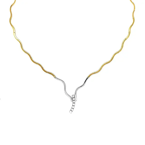 Gold Necklace with Diamonds