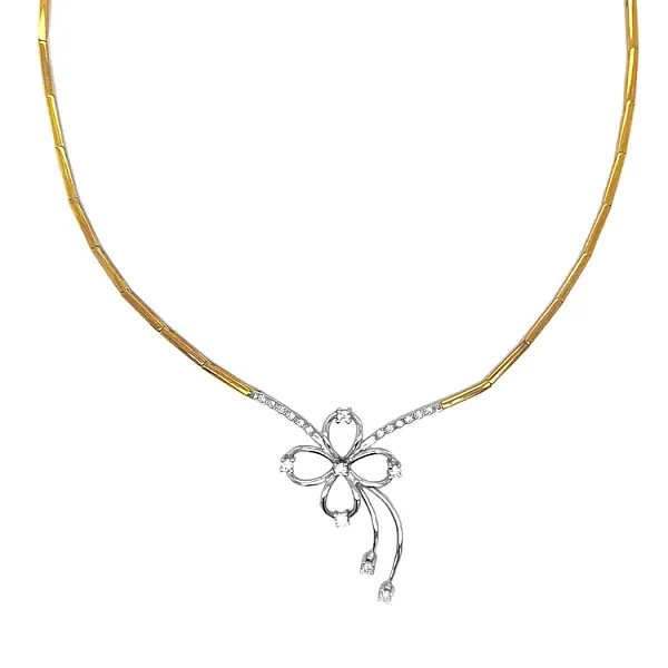 Gold Necklace with Diamonds