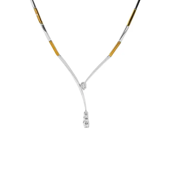 Gold Necklace with Diamonds