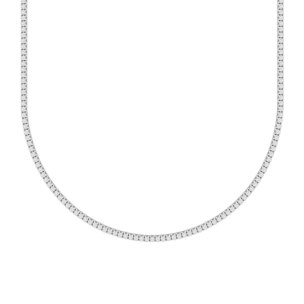 Gold tennis necklace with diamonds