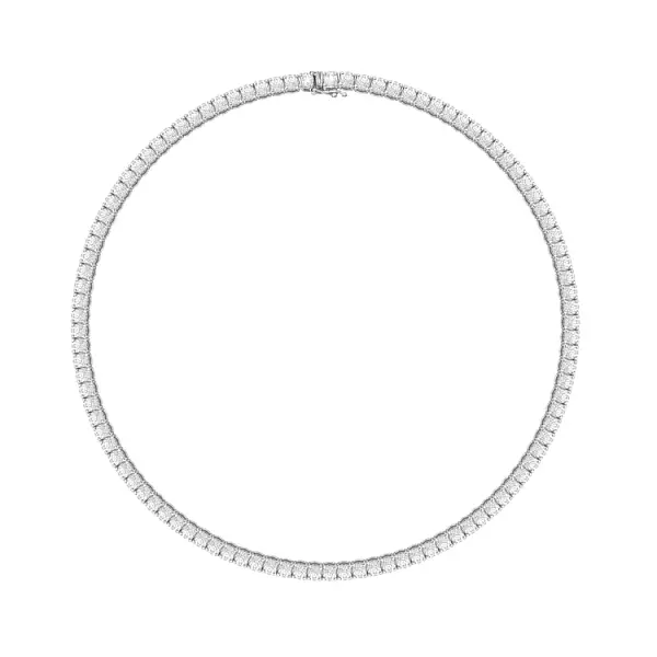 Gold tennis necklace with diamonds