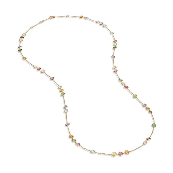 Gold necklace Marco Bicego Jaipur with semi-precious stones CB1309-MIX01-Y