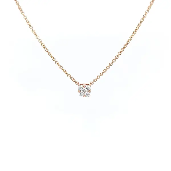 Gold Necklace with Diamonds