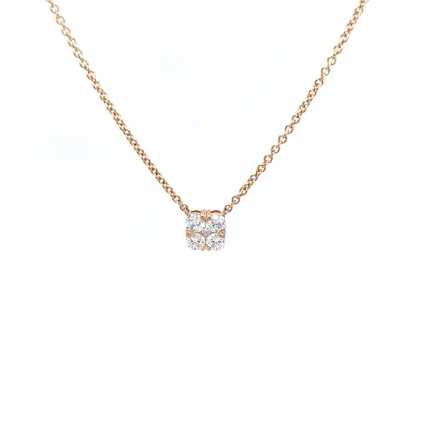 Gold Necklace with Diamonds